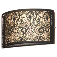 LUSSOLE VETERE Бра, цвет основания - черный, плафон - металл/полимер (цвет - черный), 1x40W E14, LSF-2371-01V