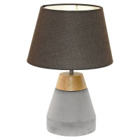 Eglo Настол. лампа TAREGA, 1х60W(E27), ?250, H370, дерево, бетон, коричн., серый/текстиль, коричневый