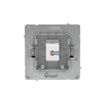 DKC KANT Компьютерная розетка RJ-45 без шторки, кат.5е одинарная, белая магнолия, 7000663