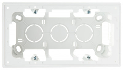 Simon Монтаж короб для накл монт на 2 модуля, бел, 2400752-030