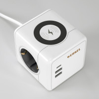 Werkel W6513501/ Розеточный блок 3-местный + 3 USB + беспроводная зарядка, a066454