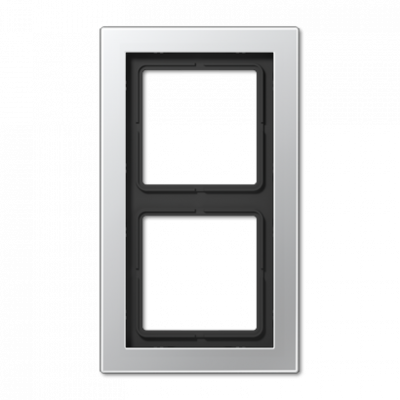 Рамка для вертикальной и горизонтальной установки, 2 поста; металл; алюминий; LS Design, ALD2982