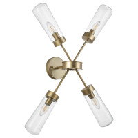 Lightstar 690643 (MB22506-4A) Св-к настенно-потолочн CROTONE 4х40W E14 ШАМПАНЬ/ПРОЗРАЧНЫЙ (в комплекте)