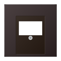 Крышка для ТАЕ и USB розеток, фиксация винтом; металл; dark; Aluminium, AL2969TD