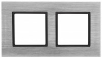 ЭРА 14-5202-41 Elegance Сталь/антрацит Металл Рамка 2-ая