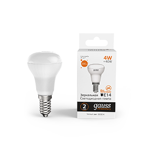 Gauss Лампа Elementary R39 4W 300lm 3000K E14 LED 1/10/50, 63114