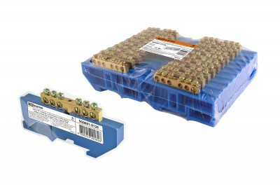 Шина "N" нулевая с изолятором на DIN-рейку 6x9мм стойка бол. 6 групп инд. стикер TDM Electric, SQ0801-0126