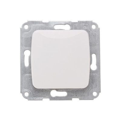 DEA Выключатель 1кл с/у 10А мех. Бел KRANZ (1/10/120), KR-78-0200