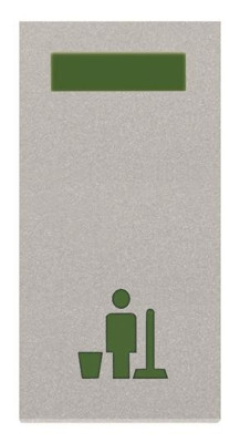 N2180.5 PL - Светосигнализатор с LED лампой, Уборка номера, 1-модульный, серия Zenit, цвет серебристый - 2CLA218050N1301