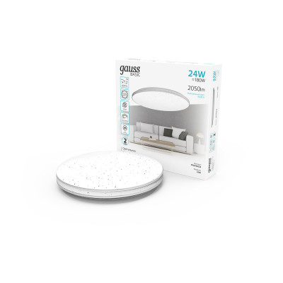 Светильник Gauss Basic Space Line НПС 24W 2050lm 4000K 220-240V IP20 330*75 LED 1/20, 995440224