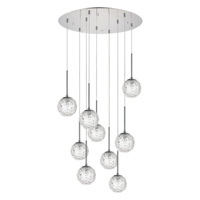 Lightstar 815290 (MD9500/9A) Люстра  BARI 9х40W G9 ХРОМ (в комплекте)