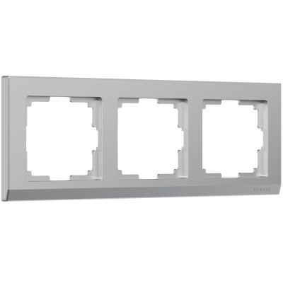 Werkel W0031806/ Рамка на 3 поста Stark (серебряный), a050922