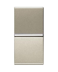 N2102 CV - Механизм 1-клавишного переключателя с клавишей, 1-модульный, серия Zenit, цвет шампань - 2CLA210200N1901