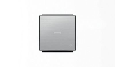 8504.4 AI - Клавиша для 1-клавишных выключателей/переключателей/кнопок с символом СВЕТ и линзой подсветки, серия SKY, цвет нержавеющая сталь - 2CLA850440A1401