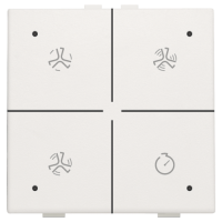 Niko Home Control Белый Кнопка управления вентиляцией, LED подсветка, 101-52054