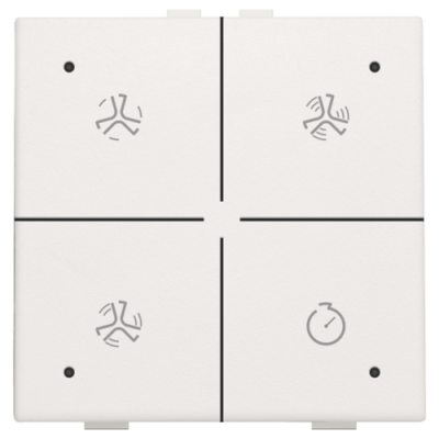 Niko Home Control Белый Кнопка управления вентиляцией, LED подсветка, 101-52054