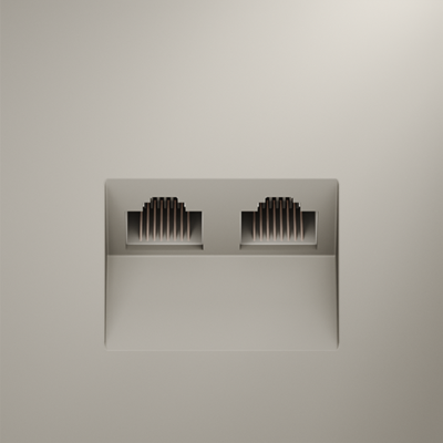 Розетка компьютерная встраиваемая VOLTUM S70 двойная RJ45+RJ45 кат.6, (кашемир), VLS060203