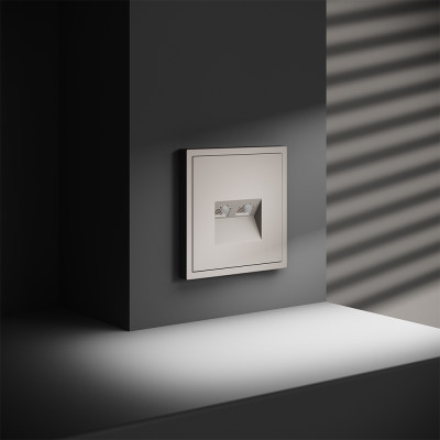 Розетка компьютерная встраиваемая VOLTUM S70 двойная RJ45+RJ45 кат.6, (кашемир), VLS060203