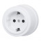 BIRONI Лизетта Пластик Белый Розетка с/з, B1-101-21