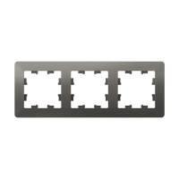 ATN220903 - ATLASDESIGN AIR 3-постовая РАМКА, СТАЛЬ/дымчатый черный, Systeme Electric