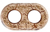 Bironi Рамка 2-х постовая, керамика, цвет мрамор, BF2-620-09