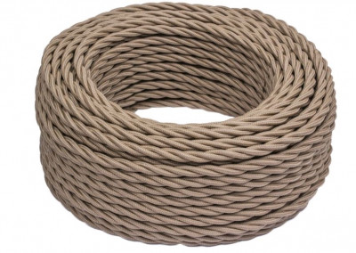 Bironi Провод 2*0,75 Капучино (матовый) 20м, B1-422-716-20