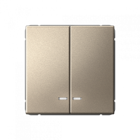 GAL000553S - ARTGALLERY 2-клавишный ВЫКЛЮЧАТЕЛЬ с подсветкой, сх.5а, 10АХ, механизм, быстрозажим. клем., ШАМПАНЬ, Systeme Electric