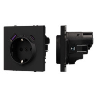 054285 - Механизм розетки с USB зарядкой SCT-NOBE-MUAC-SFPL-BK (230V, 16A) (Arlight, -)