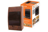 Бокс ЩРН-П-4модуля навесной пластик IP41 "Эко" (бук) TDM Electric, SQ0901-0019