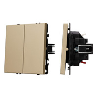 054256 - Механизм выключателя двухклавишный проходной SWT-NOBE-MKP2-SFPL-GD (230V, 10A) (Arlight, -)