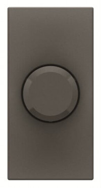 ABB Механизм электронного поворотного светорегулятора для регулируемых LEDi ламп, 2-100 Вт, 1-модульный, серия Zenit, цвет антрацит