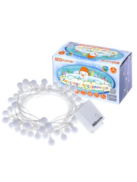 Гирлянда светодиодная "Шарики" 50LED, 5м, 8 режимов, многоцвет., прозр. шнур, 250 В, TDM Electric, SQ0361-0046