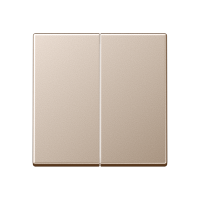 Двойная клавиша для балансирных механизмов выключателей (кнопок), в комплекте с AS90-5HP (крепежный элемент), возможно IP44; дюропласт; шампань; A500, A595CH