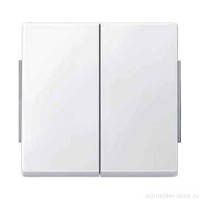 Aquadesign Клавиша 2-ная IP44,  бел.