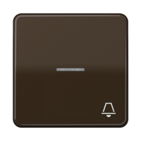 Клавиша с окошком и символом "звонок" для выключателей с подсветкой; коричневая, CD590KO5KBR