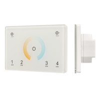Панель Sens SMART-P81-MIX White (230V, 4 зоны, 2.4G) (Arlight, IP20 Пластик, 5 лет), 028400 Панель Sens SMART-P81-MIX White (230V, 4 зоны, 2.4G) (Arlight, IP20 Пластик, 5 лет), 028400
