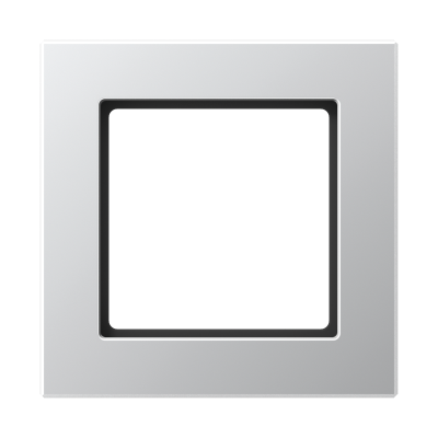 Рамка для вертикальной и горизонтальной установки, 1 пост; дюропласт; алюминий; A CREATION, AC581AL