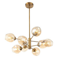 ST LUCE SL1500.203.08 Светильник подвесной ST-Luce Золотистый/Янтарный E14 8*40W