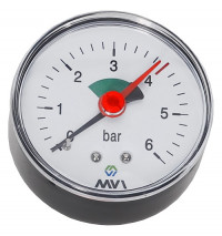 Манометр аксиальный MVI, до 6 бар, D63 мм, подключение G1/4, AM.6306.03