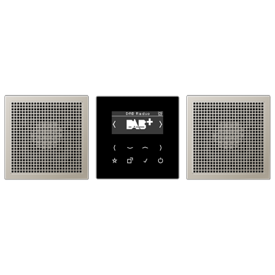 Смарт радио DAB+, стерео; черный/нержавеющая сталь, DABES2