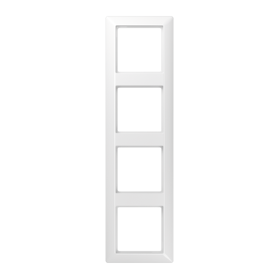 Рамка 4-кратная для вертикальной и горизонтальной установки; термопласт, белая, AS584BFWW