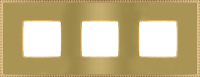 FD01433OBOB Fede Belle Epoque Metal Рамка 3-ная, Bright Gold+Bright Gold