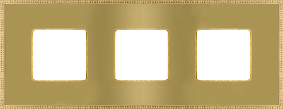 FD01433OBOB Fede Belle Epoque Metal Рамка 3-ная, Bright Gold+Bright Gold