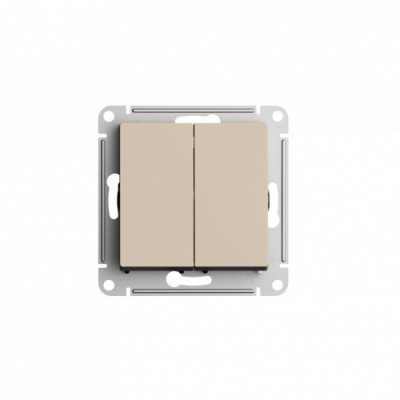ATN001265 - ATLASDESIGN 2-клавишный ПЕРЕКЛЮЧАТЕЛЬ, сх.6+6, 10АХ, механизм, ПЕСОЧНЫЙ, Systeme Electric