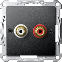 SM Мех-зм аудиорозетки с накладкой, антрацит