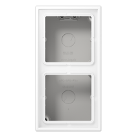 Коробка накладного монтажа 2 поста, с негорючим основанием и встроенной рамкой; дюропласт; белый матовый, LS582AWWM Коробка накладного монтажа 2 поста, с негорючим основанием и встроенной рамкой; дюропласт; белый матовый, LS582AWWM