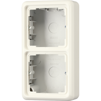 Коробка 2-кратная, накладная, с рамкой; слоновая кость, CD582AW