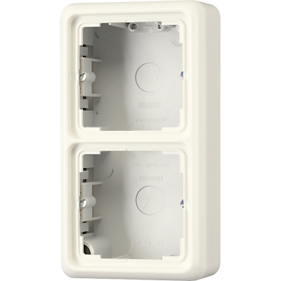 Коробка 2-кратная, накладная, с рамкой; слоновая кость, CD582AW