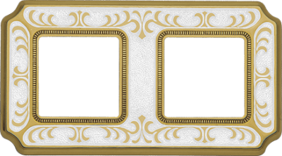 FD01352OPEN Fede Siena Smalto Italiano Рамка 2-ная, Pearl White
