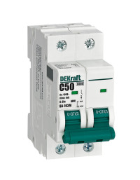 DEKraft Авт. выкл. без теплозащиты 2P 50А х-ка C 6кА ВА-103M